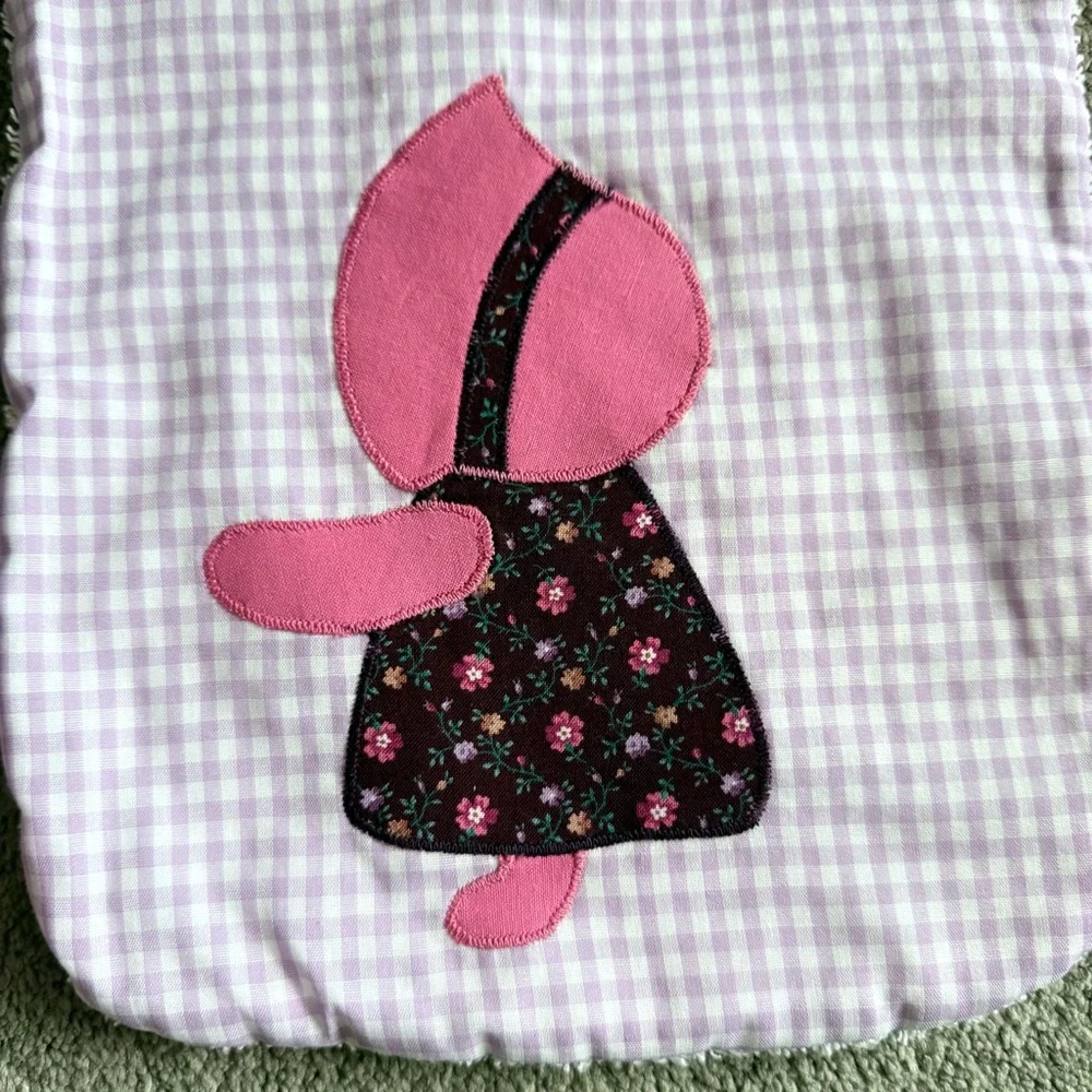 🍓Handmade Gingham Floral Girl Ice Cream Bunny Terry Cloth Tie Back Bibs (3 Pack)